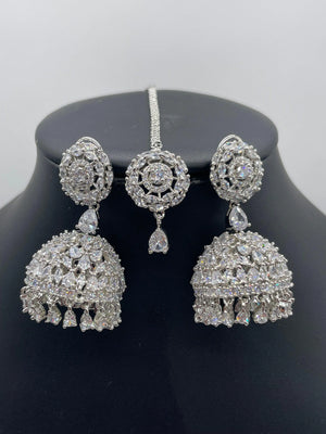 April Diamond Earring Tikka Set
