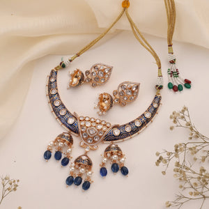 Mehfil Meena Blue Hasli Set