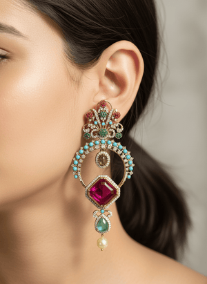 Mehmal Turquoise Statement Earrings