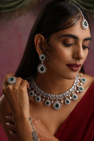 5 Piece CZ Diamond Necklace Set