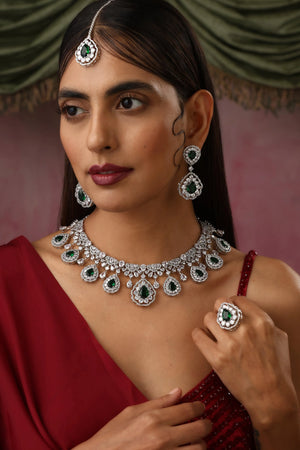 5 Piece CZ Diamond Necklace Set