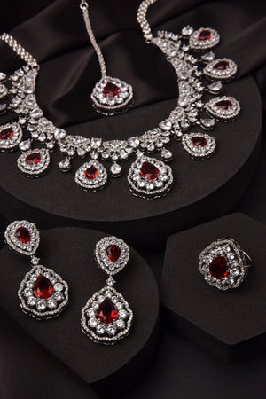 5 Piece CZ Diamond Necklace Set