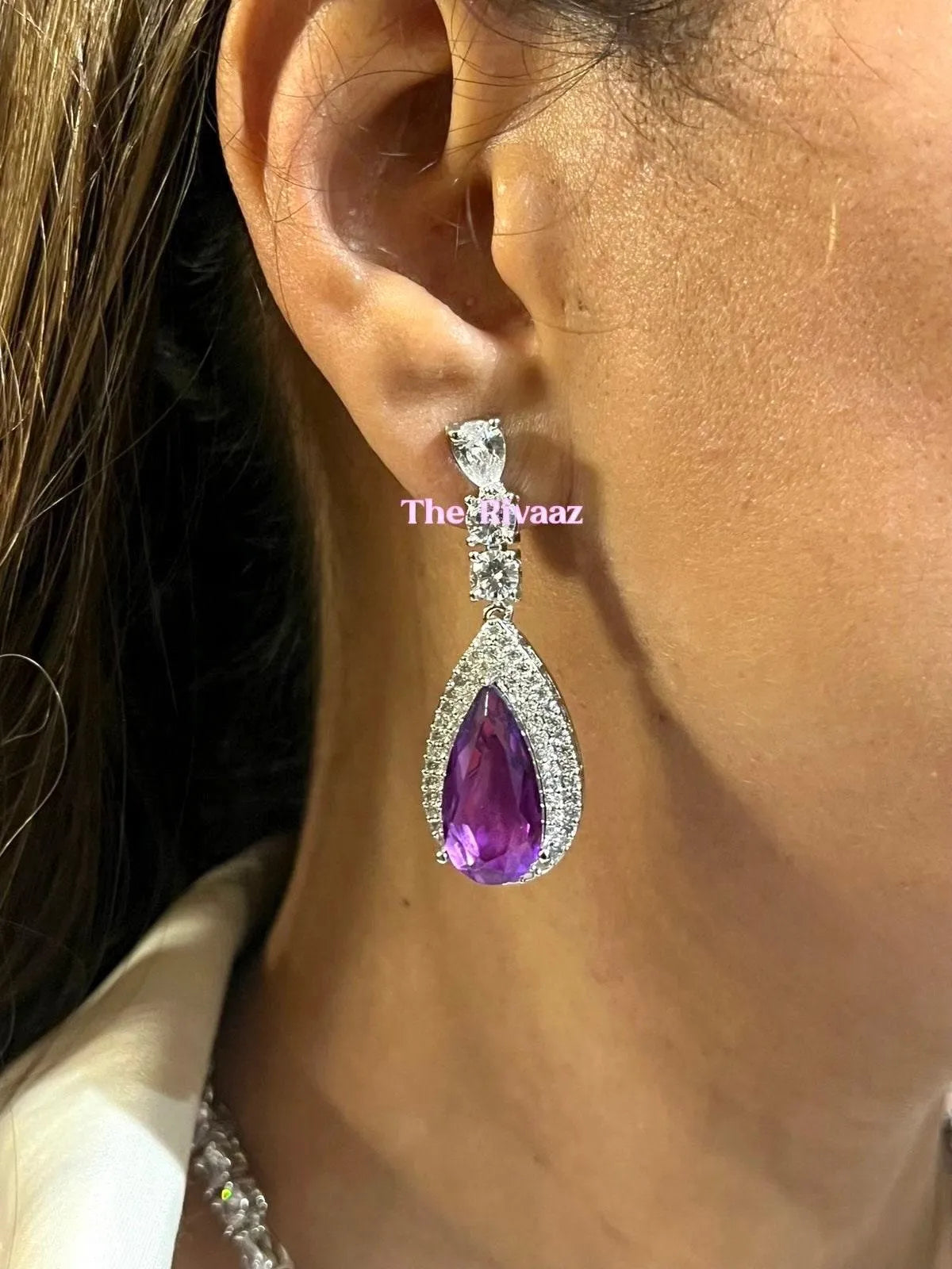 Anika Amethyst CZ Pendant Necklace