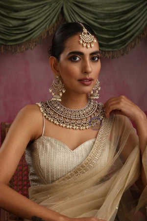 Anisha Antique Gold Polki Choker