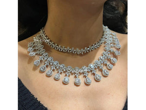 Aster Two Layer CZ Diamond Necklace
