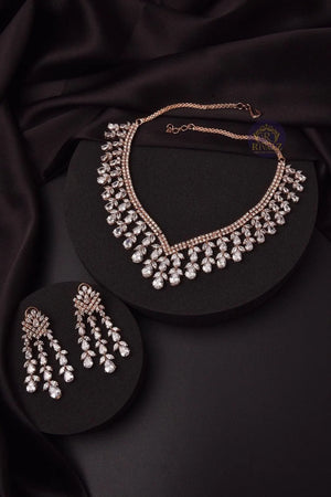 Diana Rose Gold CZ Necklace