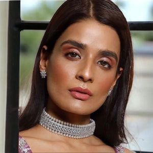 Dima CZ Pearl Choker Necklace