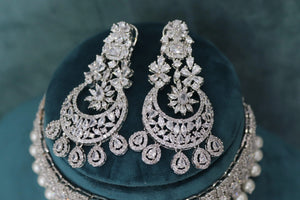 Feb Diamond Choker Necklace with Earrings