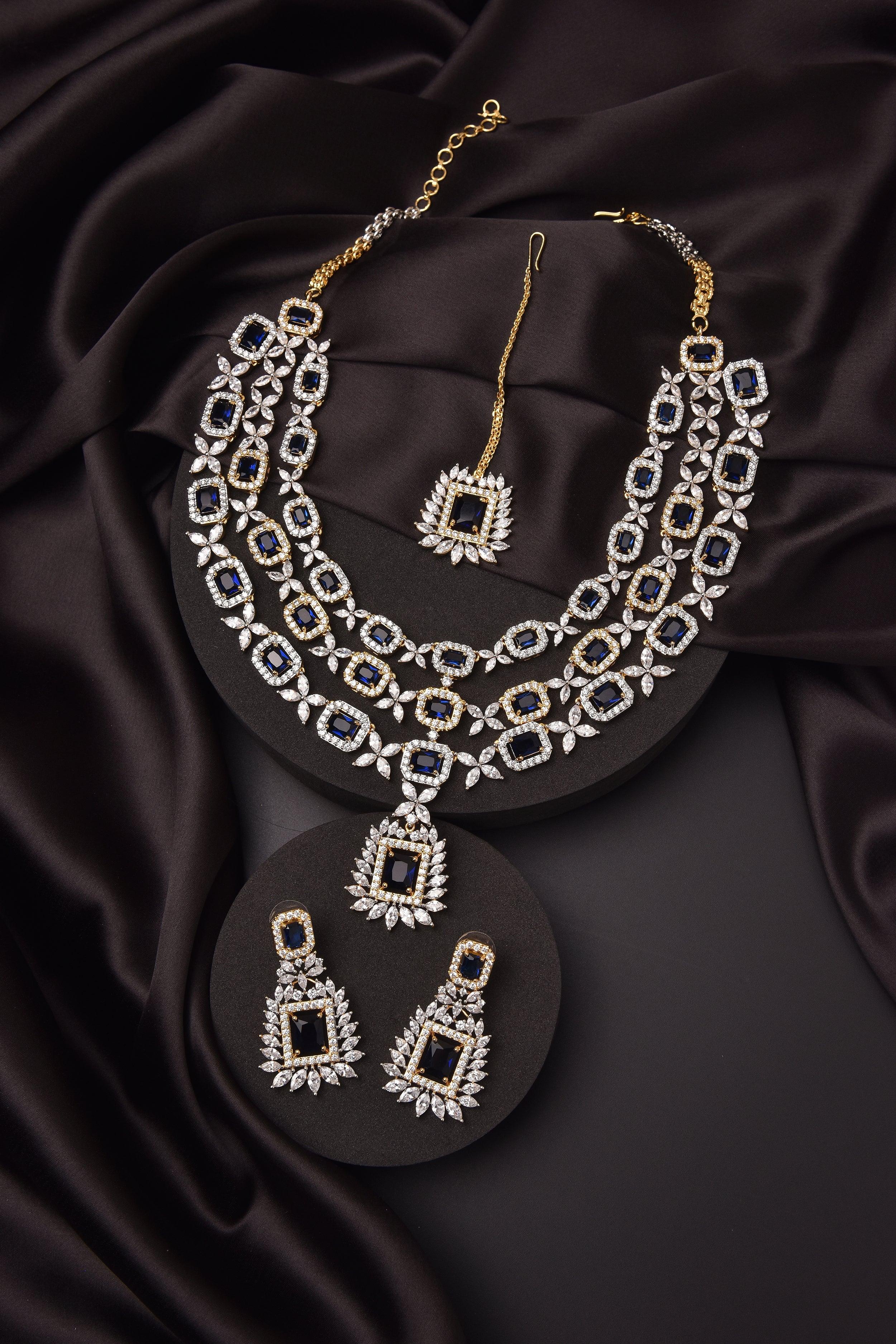 Gold Blue Three Layer Set