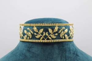 Gold Leaf Choker with earrings
