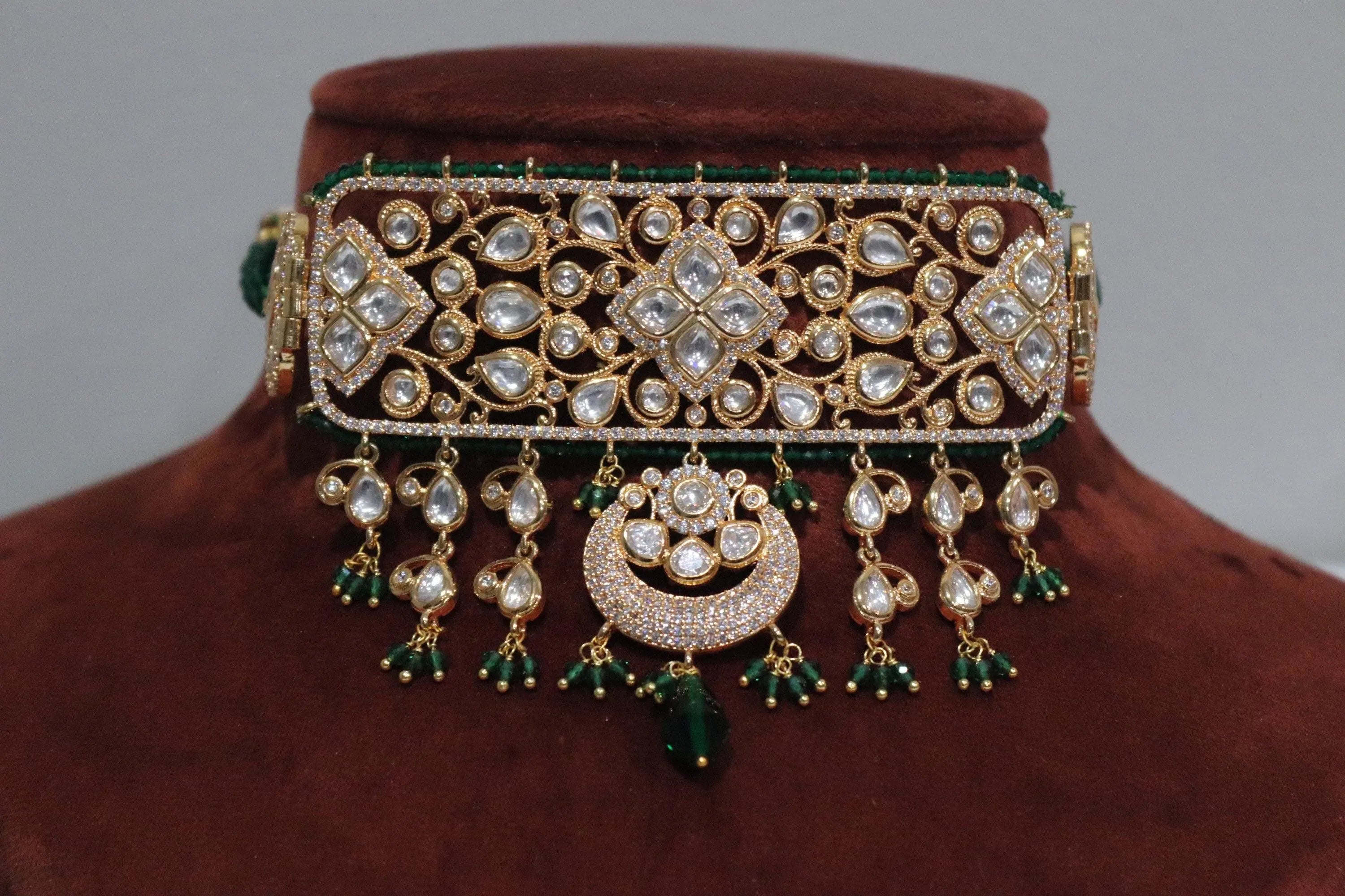 Green Fine Kundan Choker