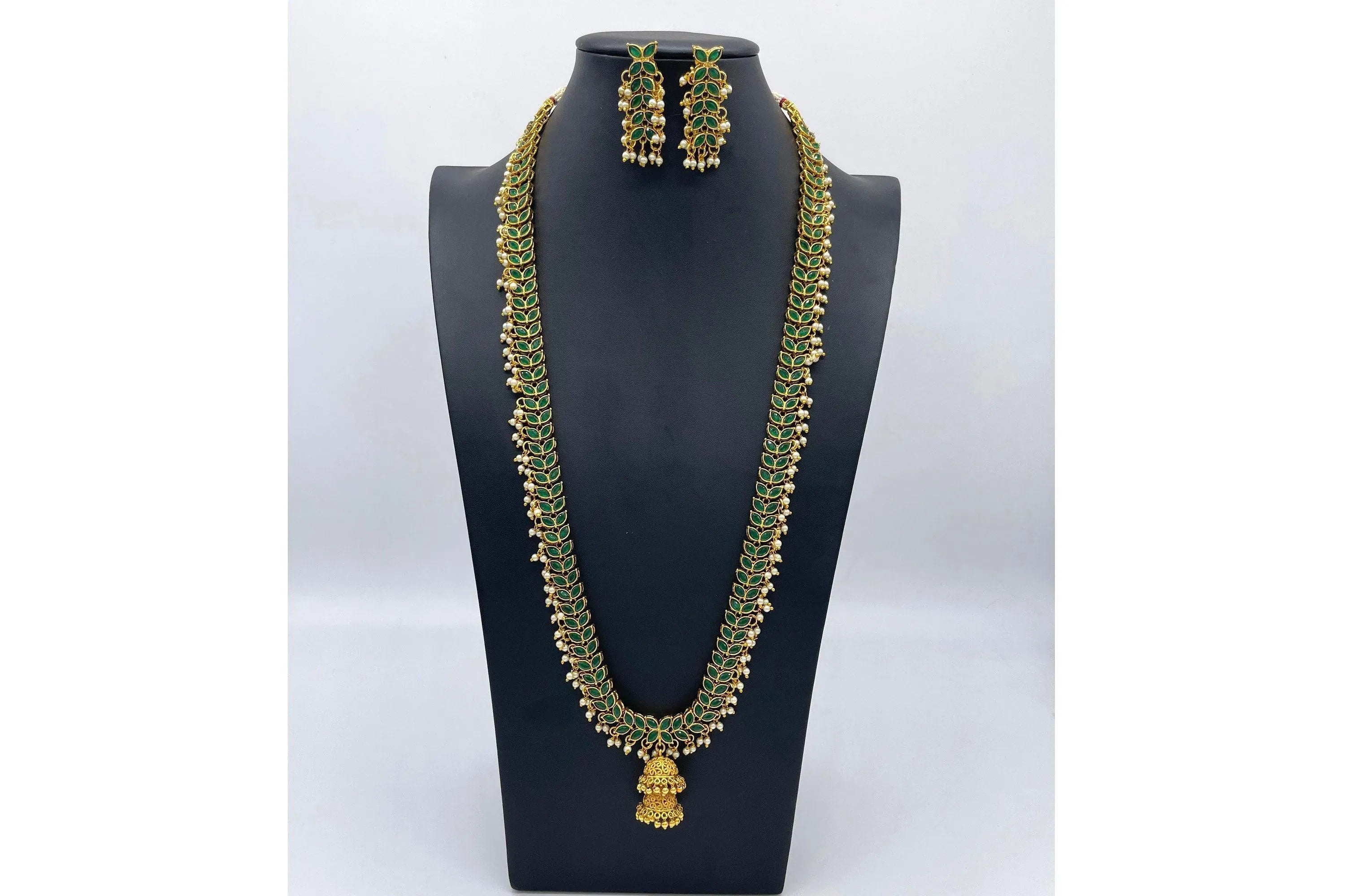 Green Long Kemp Necklace Set