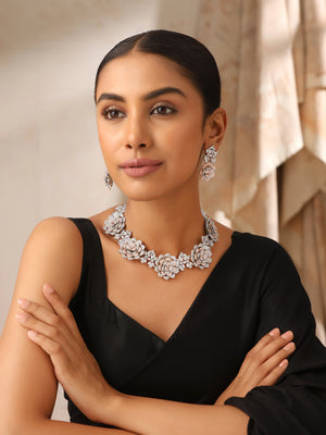 Ira CZ Rose Necklace
