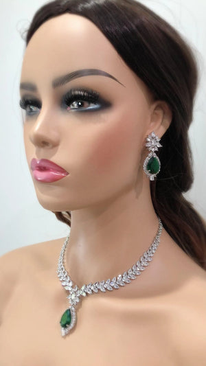 Jan Emerald Cubic Zirconium Necklace
