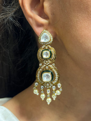 Jodha Long Kundan Set