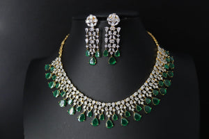 June Gold Emerald CZ Necklace