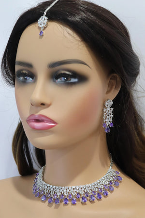 June Silver CZ Diamond Necklace