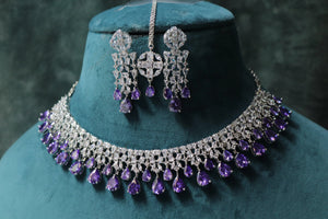 June Silver CZ Diamond Necklace