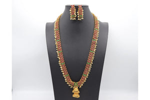 Kemp 24 Inch Ruby Green Mala Necklace