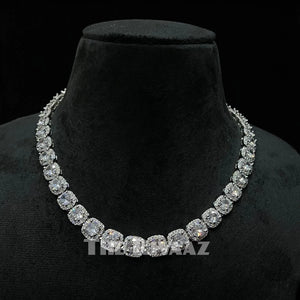 Luna Delicate Silver CZ Diamond Necklace