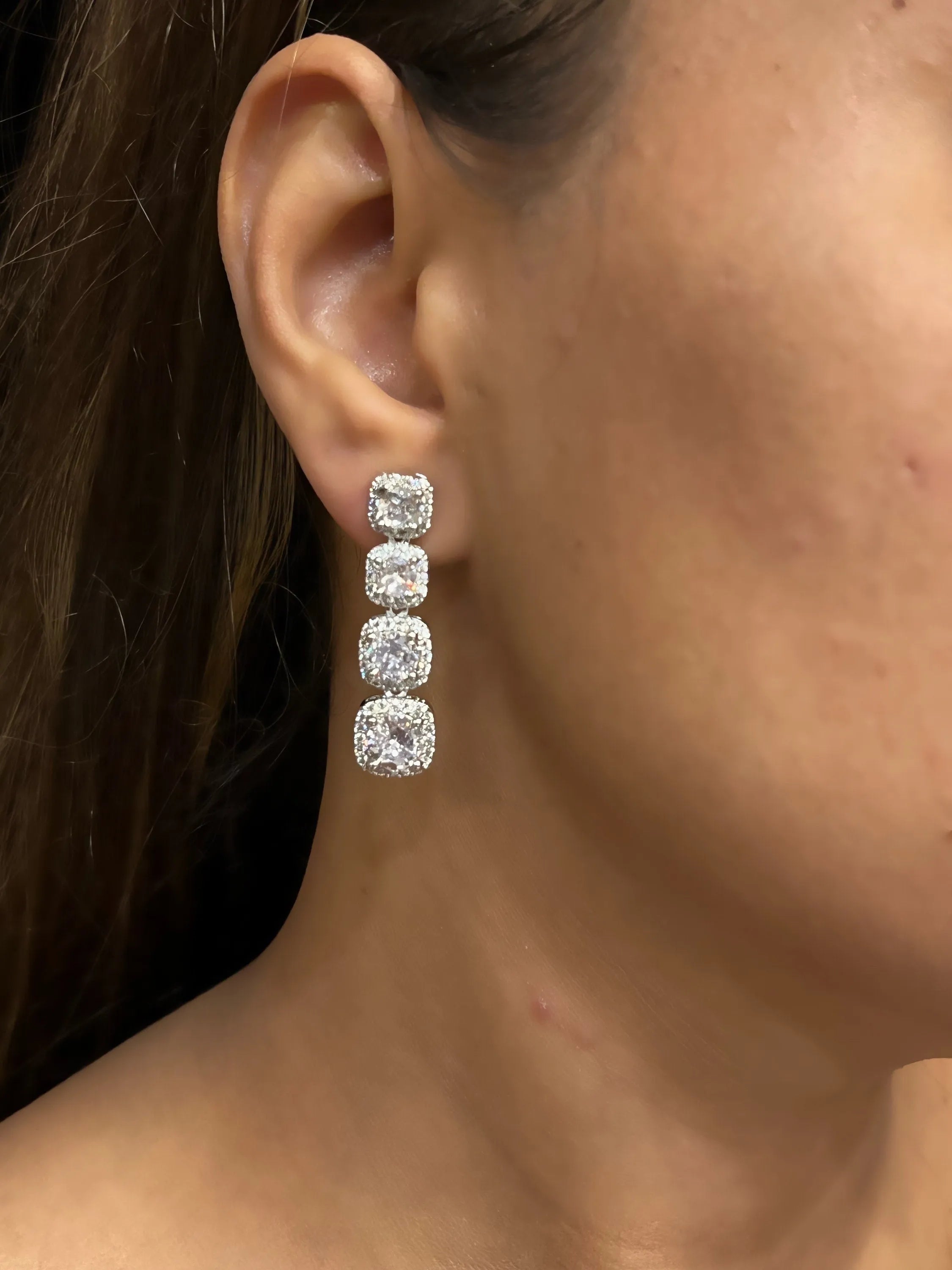 Luna Delicate Silver CZ Diamond Necklace