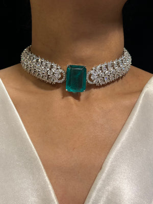 Malaika Inspired Emerald Doublet Choker
