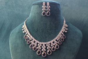 May Sapphire CZ Diamond Necklace