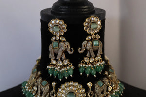 Mint Kundan Choker Necklace