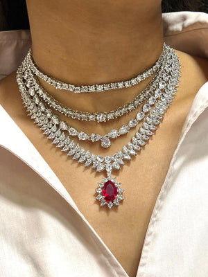 Multilayer CZ Necklace
