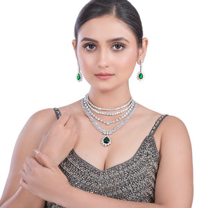 Multilayer CZ Necklace