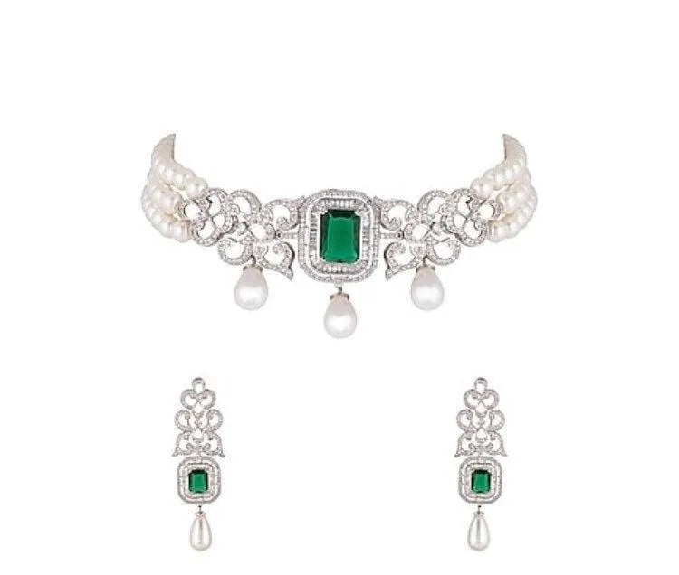 Niya CZ Diamond Choker Necklace