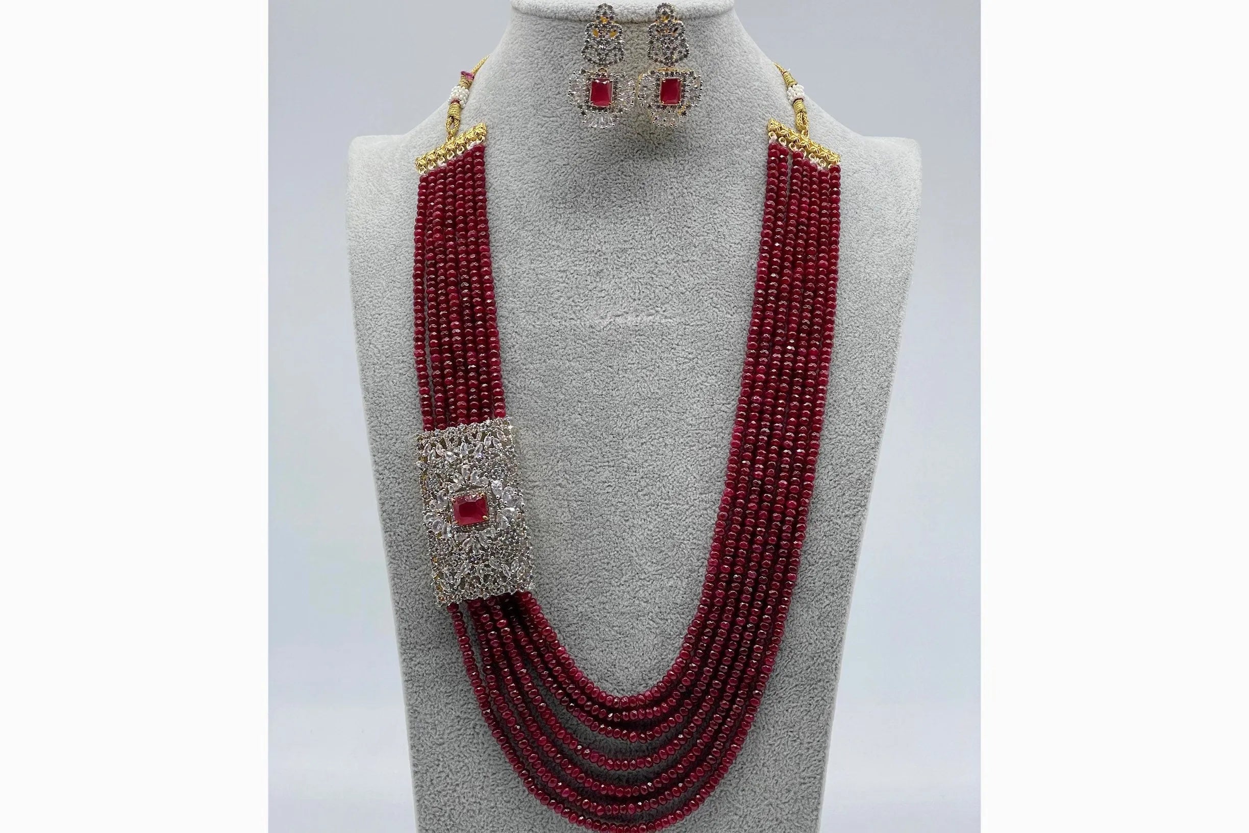 Ruby Victorian Long Necklace