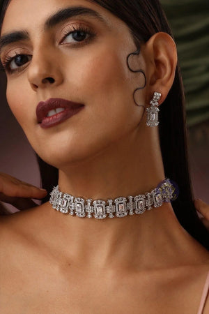 Sana CZ Diamond Choker Necklace