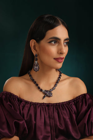 Sapphire Snake Necklace Set
