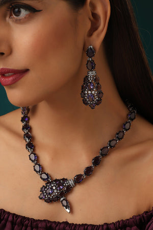 Sapphire Snake Necklace Set