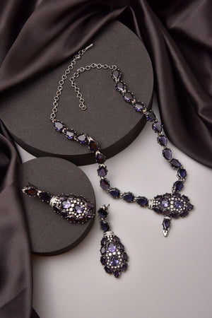 Sapphire Snake Necklace Set
