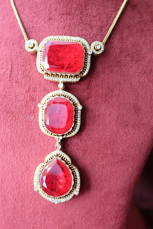 Sara Doublet Antique Gold Pendant Necklace