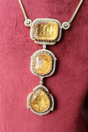 Sara Doublet Antique Gold Pendant Necklace