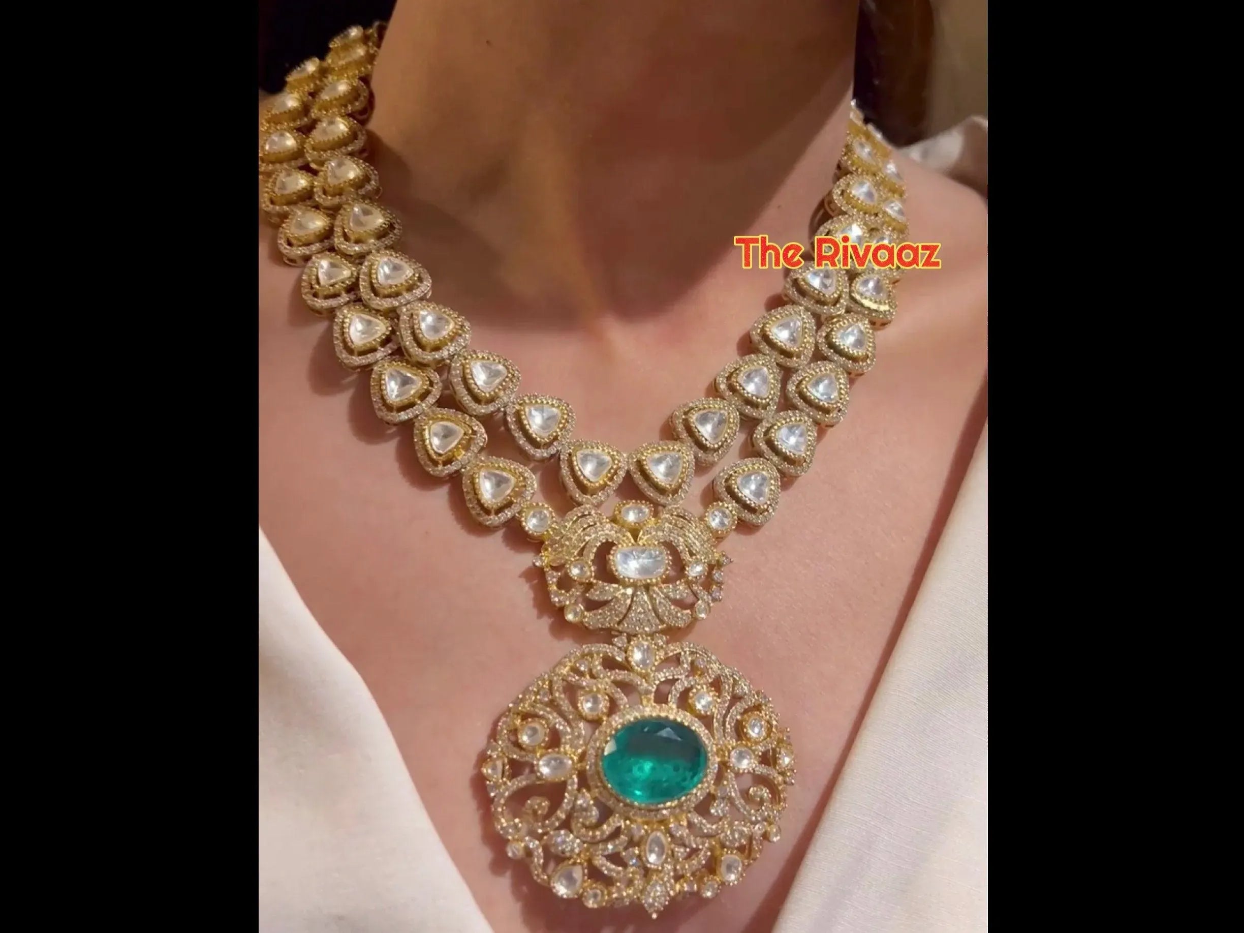 Shyla long Kundan Necklace