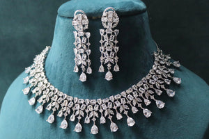 Silver June Silver CZ Diamond Necklace