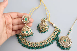 Simi Emerald Green Polki Necklace