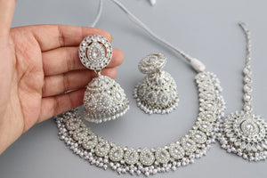 Simi Silver Polki Necklace