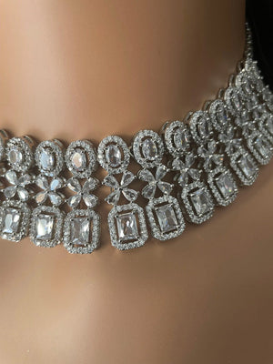 White Diamond Choker Necklace