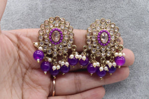 Zia Purple Polki Choker Set