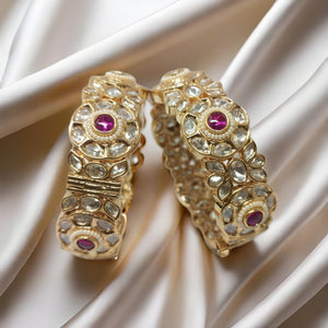 Ruby Polki Kada Pair