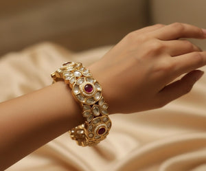 Ruby Polki Kada Pair