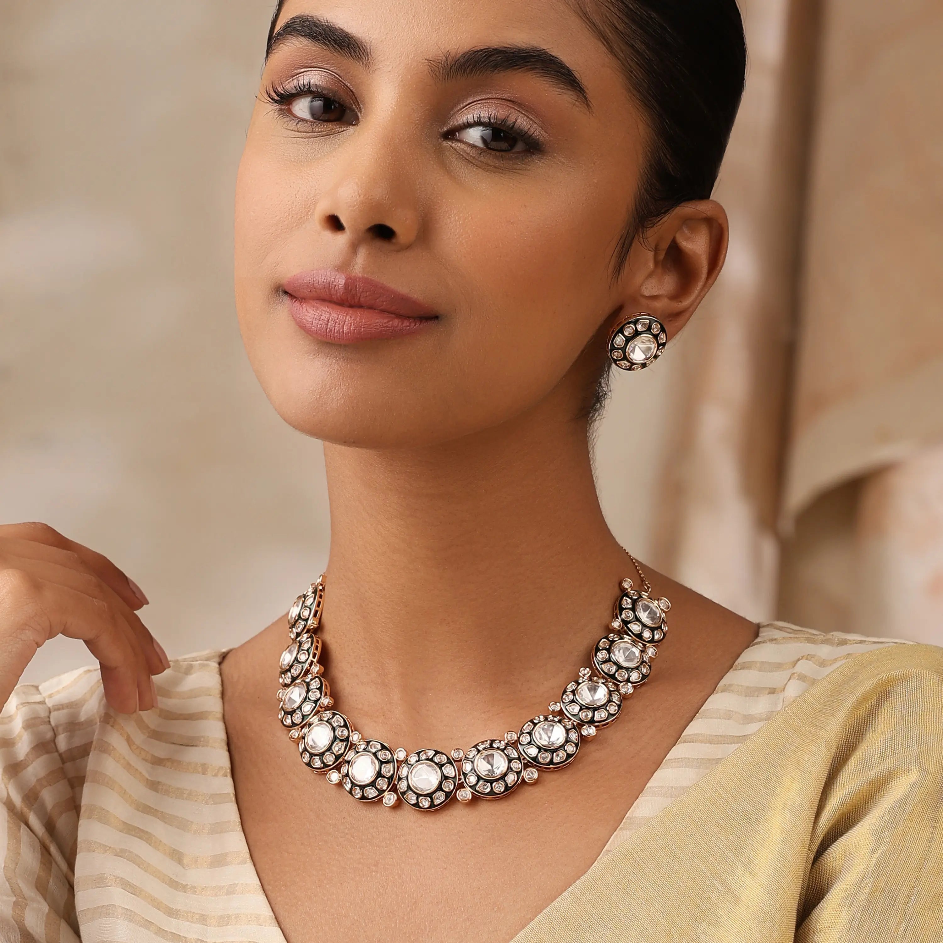 Saisha Kundan Statement Necklace Set