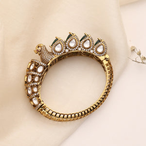 Sitara Emerald Polki Openable Kada Bracelet