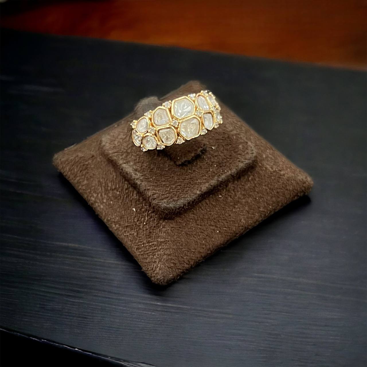 Uncut Polki Ring- Adjustable