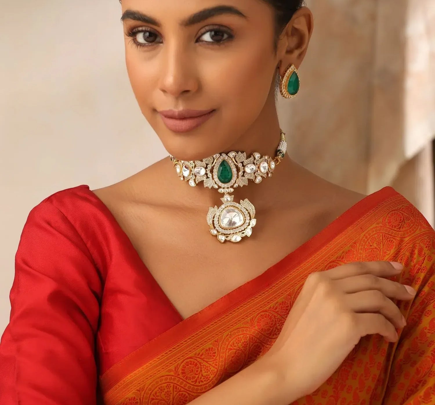 Best Choker Necklaces for showcasing Effortless Glamour in Ethnic Wear